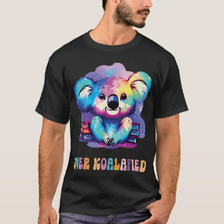 Camiseta Sobre Koalafied Lindo Vintage Colorido Koala