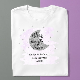 Camiseta Sobre la luna Baby Shower neutral