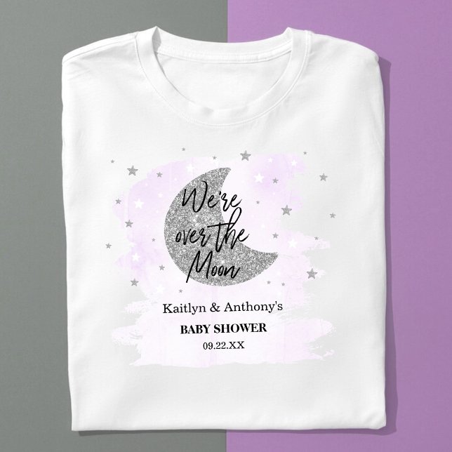 Camiseta Sobre la luna | Baby Shower neutral (Subido por el creador)