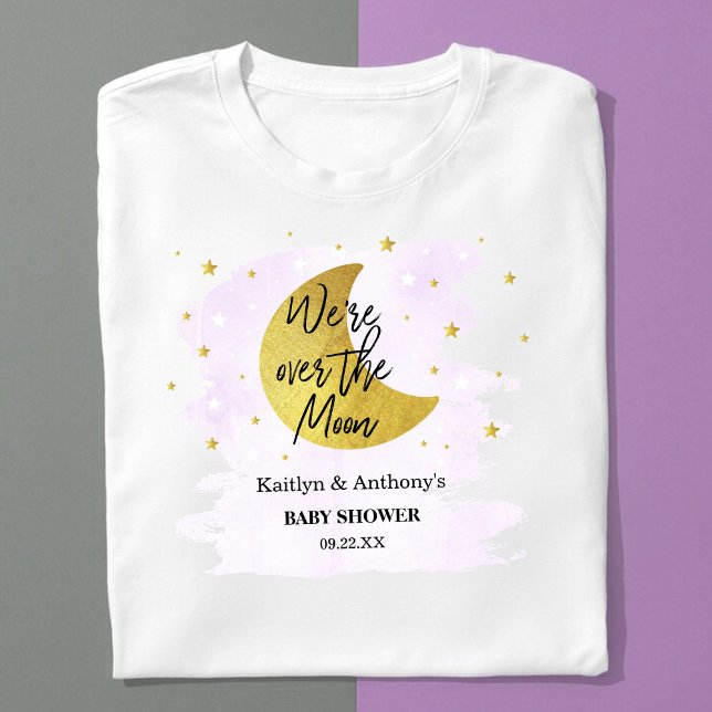 Camiseta Sobre la luna | Baby Shower neutral (Subido por el creador)