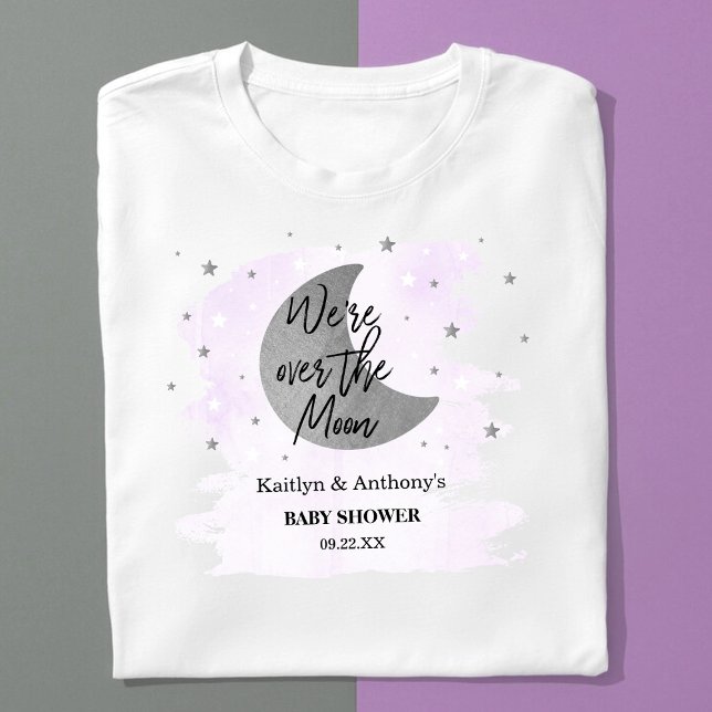 Camiseta Sobre la luna | Baby Shower neutral (Subido por el creador)
