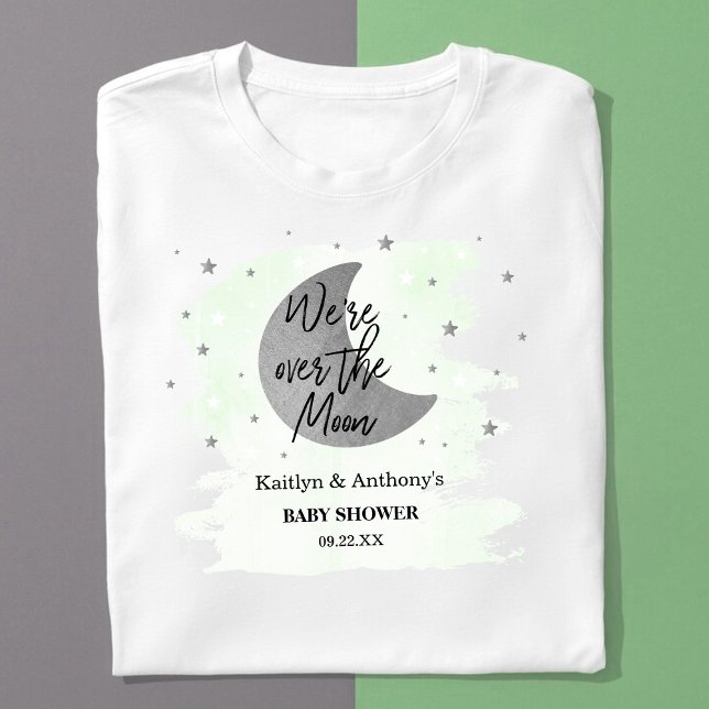 Camiseta Sobre la luna | Baby Shower neutral (Subido por el creador)