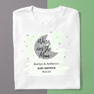 Camiseta Sobre la luna Baby Shower neutral