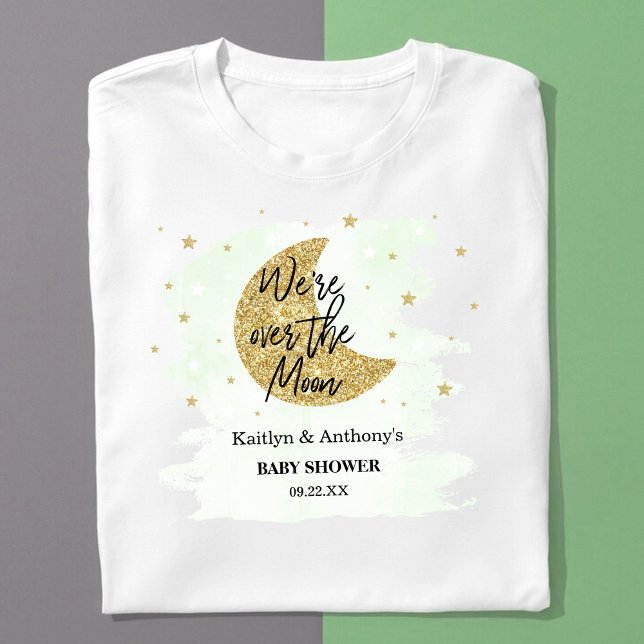 Camiseta Sobre la luna | Baby Shower neutral (Subido por el creador)