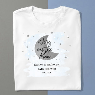 Camiseta Sobre la luna   Boys Baby Shower