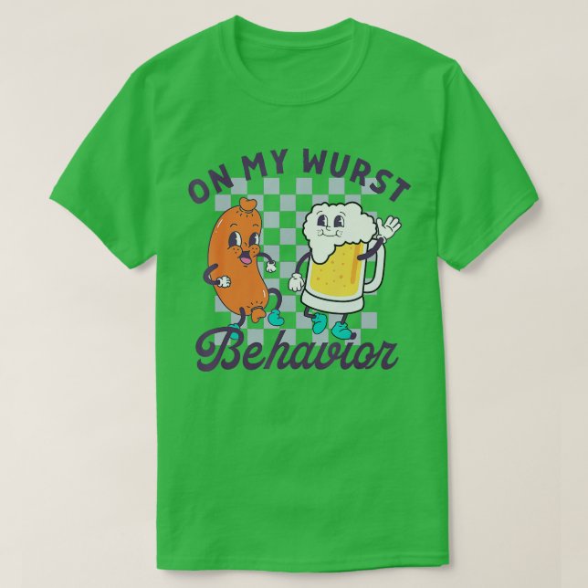 Camiseta Sobre mi comportamiento Wurst Schnitzel Oktoberfes (Diseño del anverso)