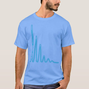 Camiseta Sobre pico masivo azul en fondo claro