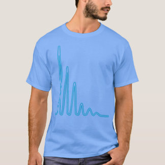 Camiseta Sobre pico masivo azul en fondo claro