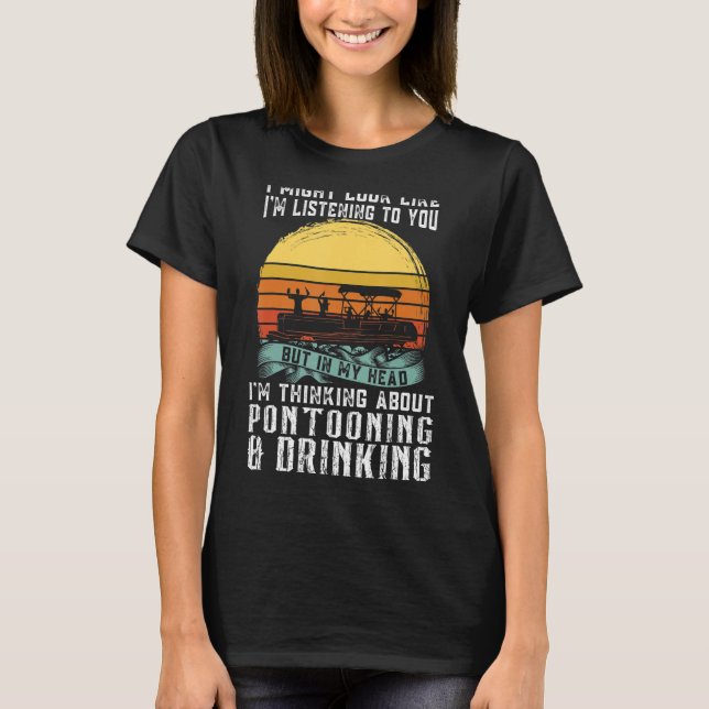 Camiseta sobre Pontooning y Beber Capitán de Bombeo (Anverso)