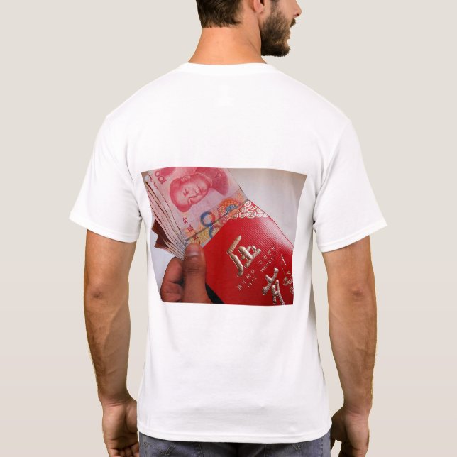Camiseta Sobre rojo de dinero chino Hongbao Hong Bao (Reverso)