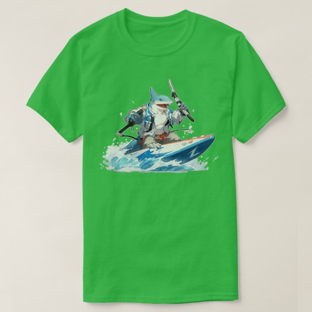 Camiseta sobre una moto acuática (Diseño del anverso)