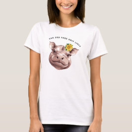 Camiseta ¡Sobrecarga de cortesía! Adorable Pygmy Hippo