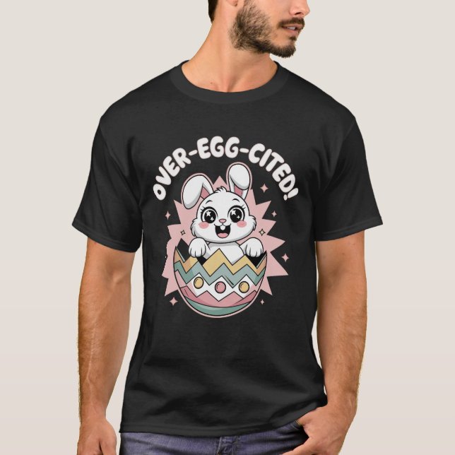 Camiseta ¡Sobrecitado! Conejo de Pascua (Anverso)