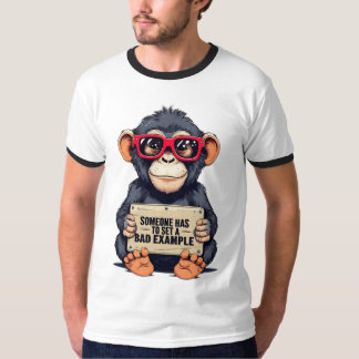 Camiseta sobredimensionada I Tee gráfico de mono g