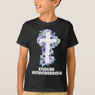 Camiseta Sobredosificación cruzada cristiana Cinta púrpura