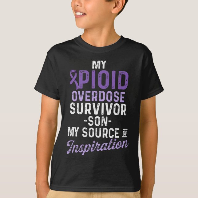 Camiseta Sobredosificación Opioide Sensibilización Sobreviv (Anverso)