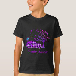 Camiseta Sobredosis Conciencia Mariposa Cinta Púrpura