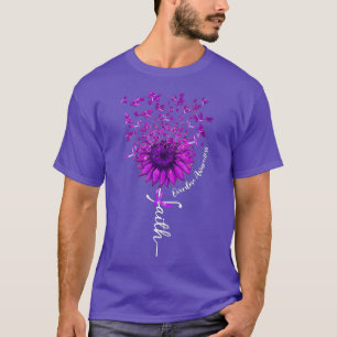 Camiseta Sobredosis de girasol de mariposa de la cinta púrp