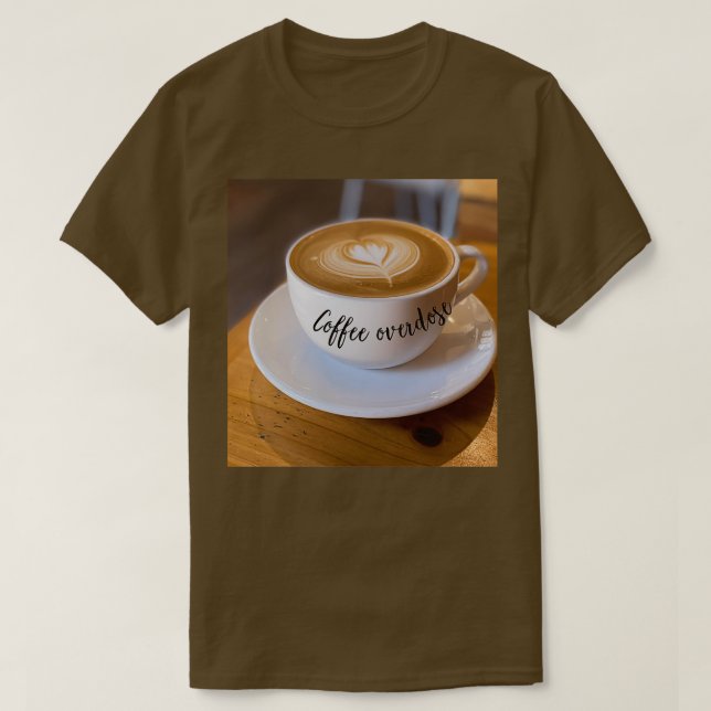 Camiseta Sobredosis en café 1 (Diseño del anverso)