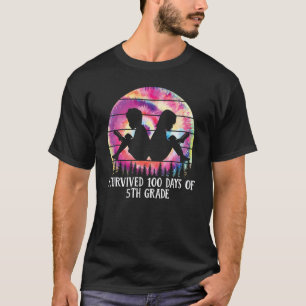 CAMISETA SOBREVIVI 100 DÍAS DE ESCUELA DE MAESTROS DE 5TO G