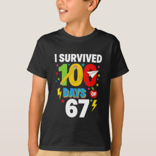 Camiseta Sobreviví 100 Días de Escuela Estudiante Divertido