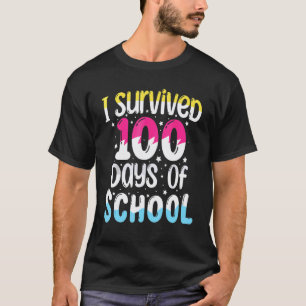 Camiseta Sobreviví 100 Días De Escuela Maestro 100º Día Sc