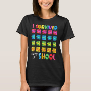 Camiseta Sobreviví 100 Días De Escuela Maestro Estudiante 1