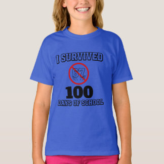 Camiseta Sobreviví 100 Días de Escuela (No 67) Divertido
