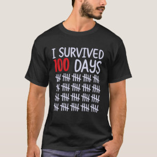 Camiseta Sobreviví 100 Días de Escuela Profesor Divertido E