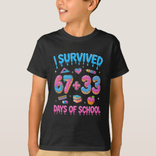 Camiseta Sobreviví 100 días de escuela Sobreviví 67 días 6