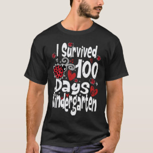 Camiseta Sobreviví 100 Días de Maestra de Kinder Niños L