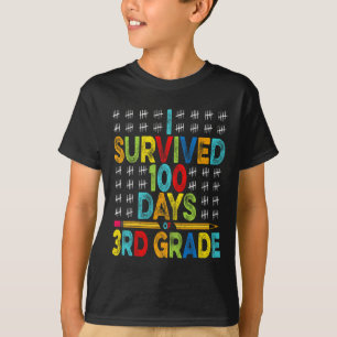 Camiseta Sobreviví 100 Días De Tercer Grado 100 Día De Sco