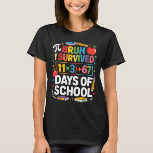Camiseta Sobreviví 100 Días Escuela Bruh Ecuación Matemátic