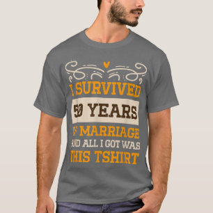 Camiseta Sobreviví 50 años de aniversario de bodas
