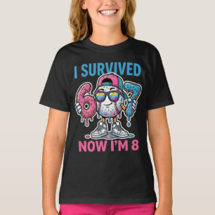 Camiseta Sobreviví 67 Ahora tengo 8 años Chicos de béisbol