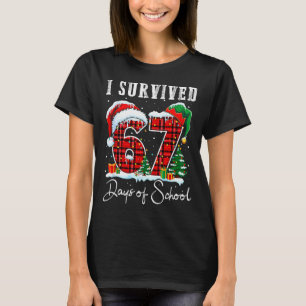 Camiseta Sobreviví 67 Días De Colegio Caramelo De Navidad