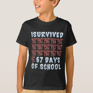 Camiseta Sobreviví 67 Días De Colegio Contador De Caramelos