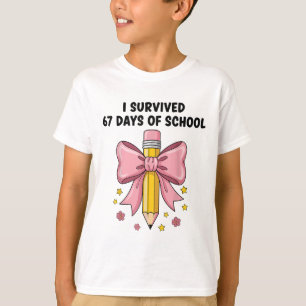 Camiseta Sobreviví 67 Días De Colegio Seis Siete Meme Para