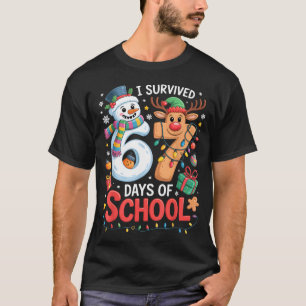 Camiseta Sobreviví 67 Días De Escuela Chiste Divertido Seis