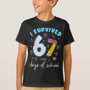 Camiseta Sobreviví 67 Días De Escuela Chistoso Meme Maestro