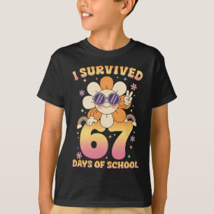 Camiseta Sobreviví 67 Días De Escuela Chistoso Meme Profeso