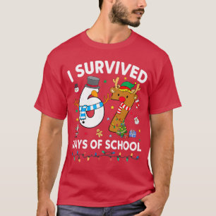 Camiseta Sobreviví 67 Días de Escuela Chistoso Meme Si Seve