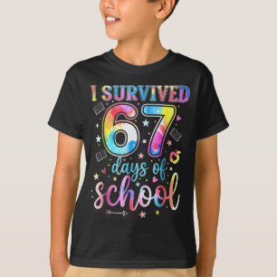 Camiseta Sobreviví 67 Días De Escuela Divertido 67 Meme Mae