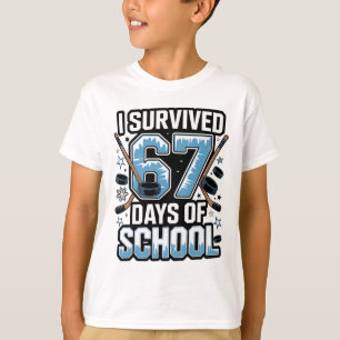 Camiseta Sobreviví 67 Días De Escuela - Maestros Estudiante