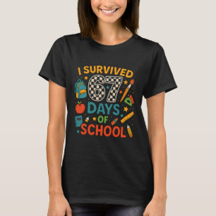 Camiseta Sobreviví 67 Días De Escuela Profesor Estudiante D