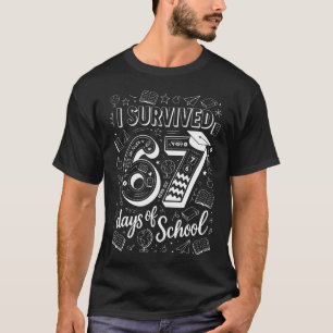Camiseta Sobreviví 67 Días De Escuela Seis Siete Gen Alfa T