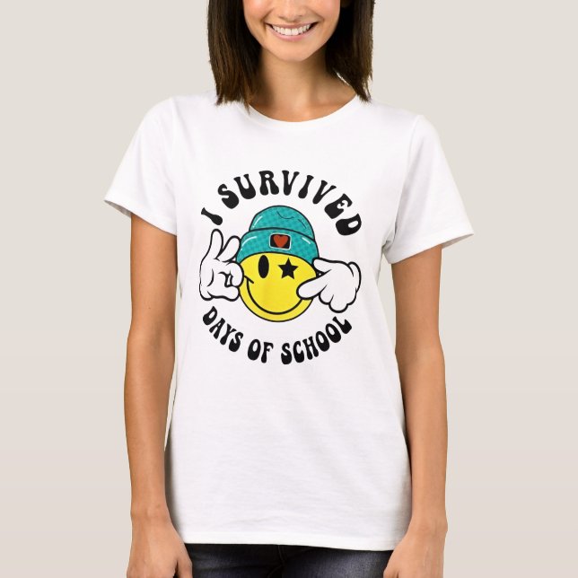 Camiseta Sobreviví 67 Días de Maestros Estudiantes Seis (Anverso)