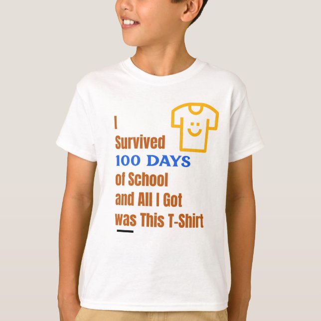 Camiseta Sobreviví a 100 días de colegio (Anverso)