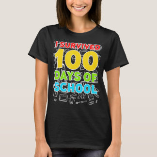 Camiseta Sobreviví a 100 días de colegio Feliz 100° día