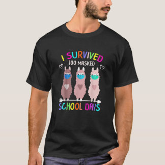 Camiseta Sobreviví a 100 días de escuela con disfraz en niñ